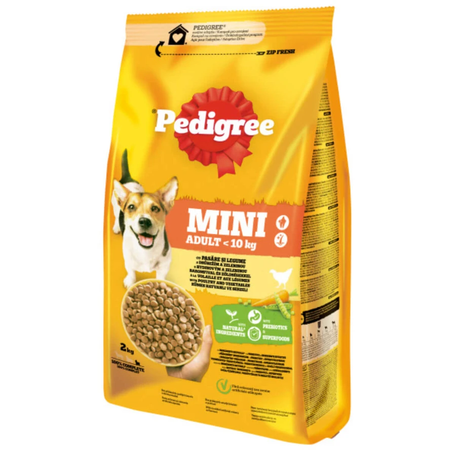 PEDIGREE Mini Adult, XS-S, Poulet et Légumes, nourriture sèche pour chiens, 2kg