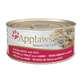 APPLAWS, Kipfilet en Eend, nat kattenvoer in blik, (in soep), 156g