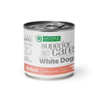 NATURES PROTECTION Superior Care Superior Care White Dogs, XS-XL, Tuna and Salmon, canned grain-free liquid food for dogs, skin & fur, 140ml