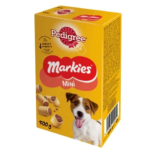 PEDIGREE Markies Minis, golosinas para perros, galletas, sabor médula, 500g