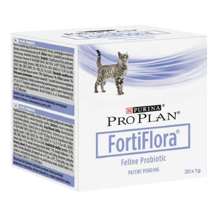 PURINA Pro Plan Veterinary Diets FortiFlora Feline, complemento alimenticio para gatos, sensibilidades digestivas, 1g x 30