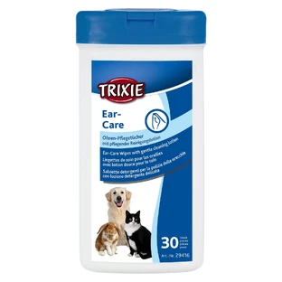 TRIXIE, Ohrenhygienetücher für Hunde und Katzen, Aloe Vera, Schachtel, 30 Stk.