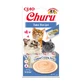 INABA CIAO Churu Churu Puré, Atún, comida líquida para gatos sin cereales mono proteína, cobertura cremosa, 14g x 4 x 4