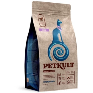 PETKULT Adult Care Sterilized, Duck, dry food for sterilized cats, 2kg