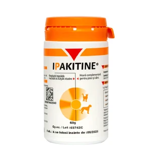 VETOQUINOL Ipakitine, XS-XL, complément du système rénal pour chiens et chats, flacon, 60g de poudre