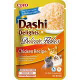 INABA Churu Dashi Delights Delicate Flakes, Huhn, Beutel getreidefreies Katzenfeuchtfutter, (Topping), 40g