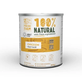 FRESH FARM Smooth, XS-XL, Huhn, feuchtes Hundefutter in Dosen, (Pastete), 800g
