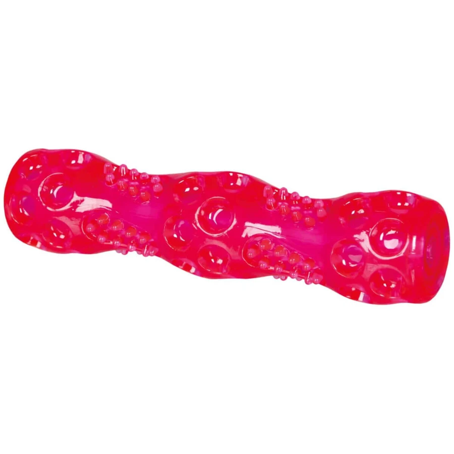 TRIXIE, speelstok voor honden, met geluid, thermoplastisch rubber, 18cm, veelkleurig