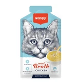 WANPY Vleesbouillon, Kip, zakje nat kattenvoer, (topping), 50g