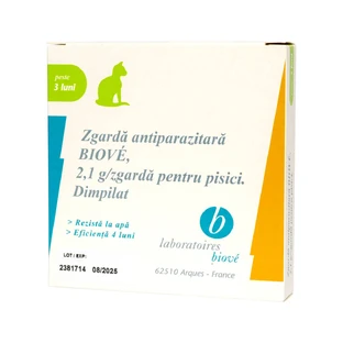 LABORATOIRES BIOVE, uitwendige ontworming voor katten, halsband, 35cm cm, 1pc