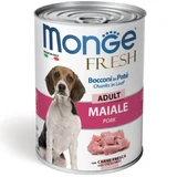 MONGE Fresh, XS-XL, Schweinefleisch, feuchtes Hundefutter in Dosen, (im eigenen Saft), 400g