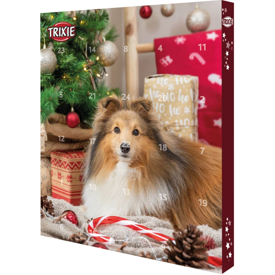 TRIXIE Calendario de Adviento de Navidad, XS-XL, caja de premios para perros, 390g