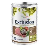 EXCLUSION Mediterraneo Mediterraneo Fórmula Monoproteica, XS-XL, Pavo, comida húmeda enlatada monoproteica para perros, (paté), 400g