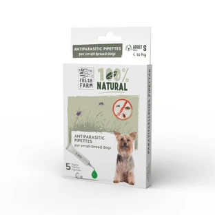 FRESH FARM, antiparasitario externo natural para perros, XS-S, pipeta repelente, 2ml x 5pcs
