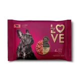 MY LOVE, XS-XL, Beef, sachet moist dog food, (in sauce), multipack, 100g x 4pcs