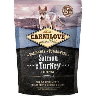 CARNILOVE Junior S-XL, Salmon and Turkey, grain-free dry food for junior dogs, 1.5kg