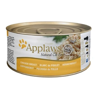 APPLAWS, Chicken Breast, canned wet cat food, (in soup), 156g