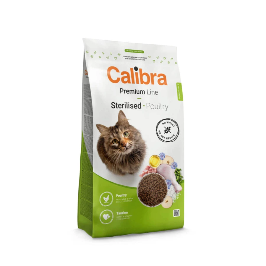 CALIBRA Premium Line Sterilized, Bird, dry food for sterilized cats, 2kg