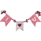 TRIXIE Saint-Valentin Jouet Saint-Valentin, jouet corde chiens M-XL, activités physiques, textile, rose et blanc, 50cm