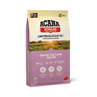 ACANA Singles Grasgefüttertes Lamm, Lamm und Apfel, getreidefreies Trockenfutter mit nur einem Protein für Hunde, 2kg