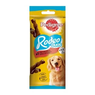 PEDIGREE Rodeo Duos, friandises pour chiens, friandises pour chiens, bœuf et fromage, 7buc