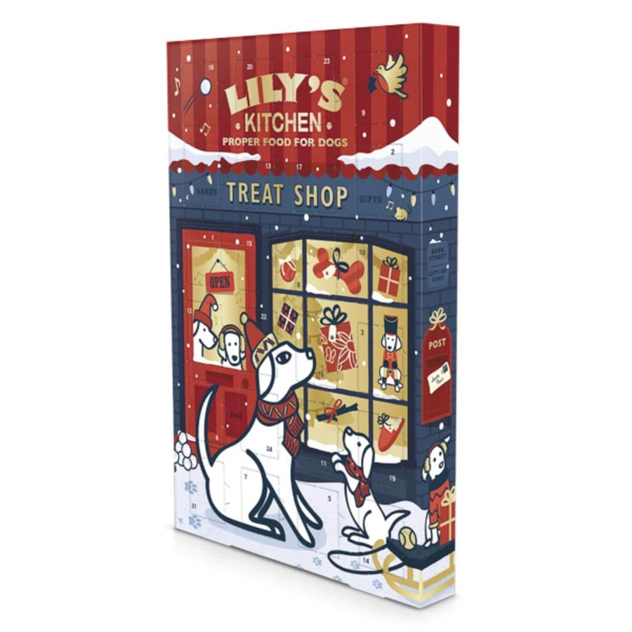 LILY'S KITCHEN Calendario de Adviento de Navidad, XS-XL, caja de recompensas para perros, 68g