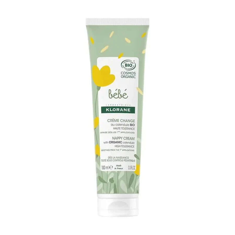 Klorane Crema Para El Cambio De Pañal Certificada Bio A La Caléndula - Cambio De Pañal - Bebé , 100 ml