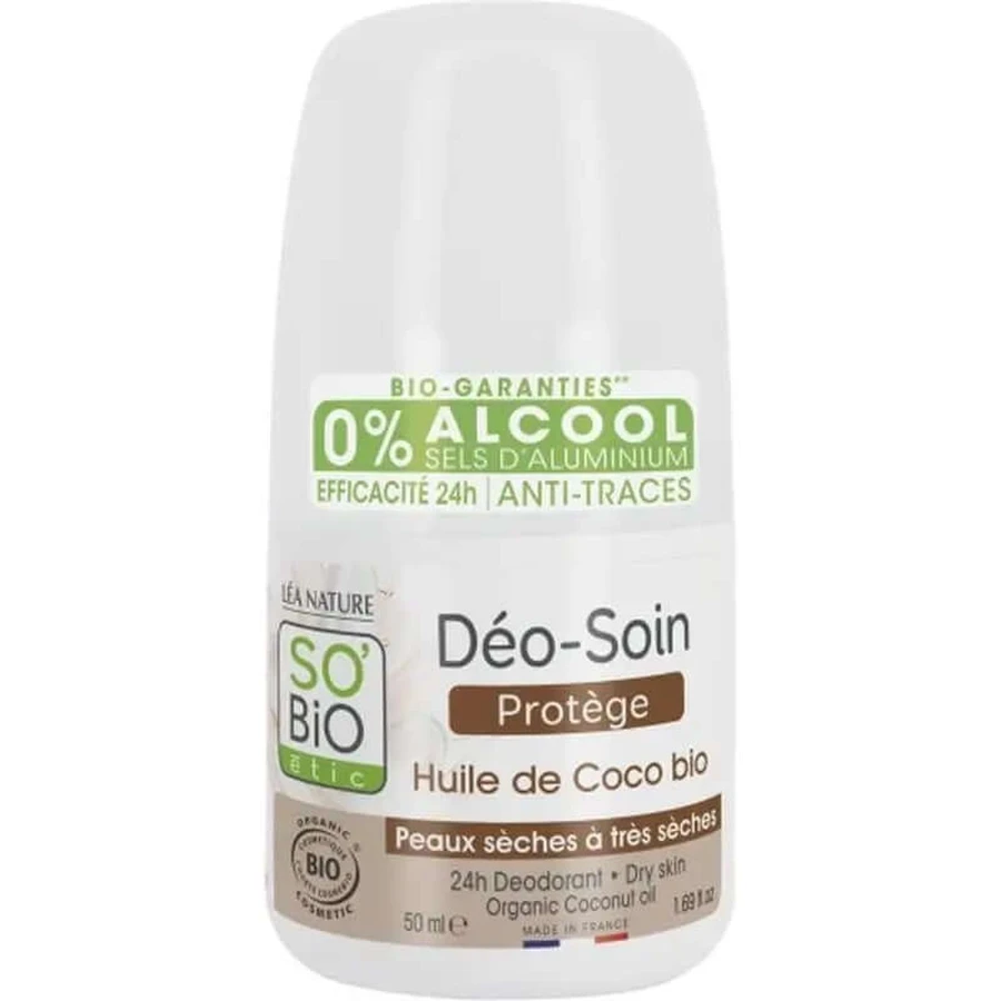 So'Bio Etic Protective Deodorant 24H Coconut Roll-On 50Ml