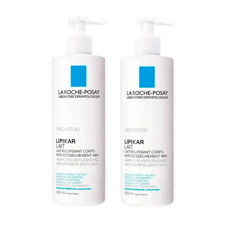 La Roche Posay Lipikar Lait, paquet de 2 x 400 ml