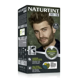 Naturtint Men Permanent Hair & Beard Color for Men 6N - Dark Blond - Ammonia Free