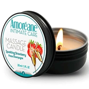 Amoreane Aardbei Champagne Massage Kaars 30 Ml