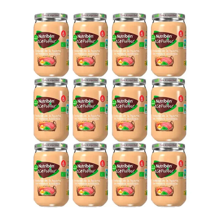 Nutriben Potito Eco Vegetable Garden Potito with Beef , 12 x 235 grammes