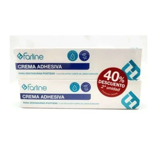 Farline Extra Strong Adhesive Cream, 2 units x 40 g