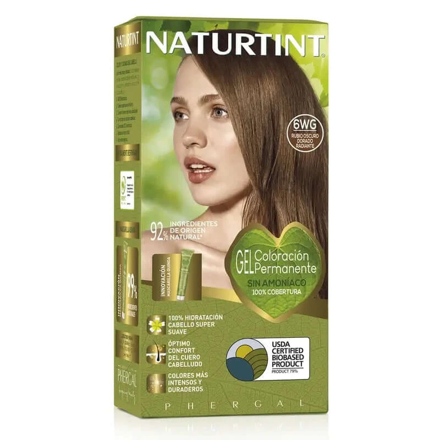 Naturtint Permanent Haarkleuring Ammoniakvrij 6Wg - Stralend Goud Donker Blond