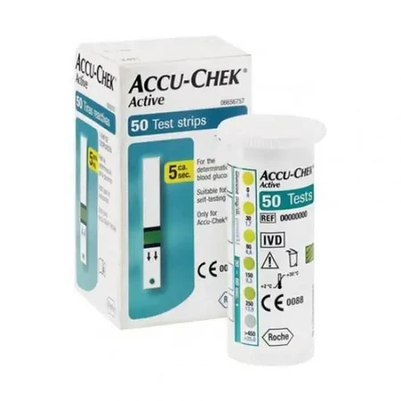 Roche Accu-Chek Active Blutzucker-Teststreifen, 50 Stück