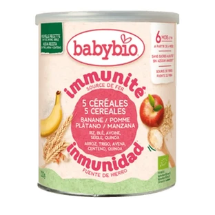 Babybio 5 Cereales con Fruta , 220 gr