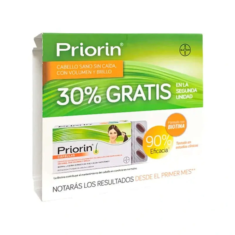 PriorIn Duplo Gesundes Haar ohne Ausfallen, 2X60 Kapseln