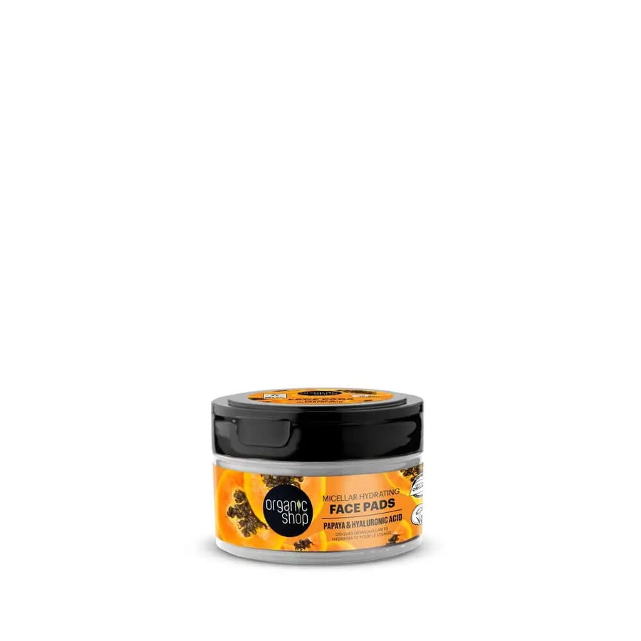 Organic Shop Disques micellaires hydratants pour le visage, 20 pièces