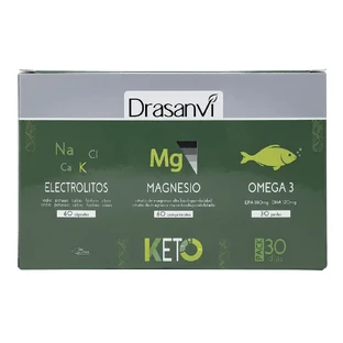 Drasanvi Keto Pakket Elektrolyten 60 Capsules + Magnesium 60 Tabletten + Omega 3 , 30 parels