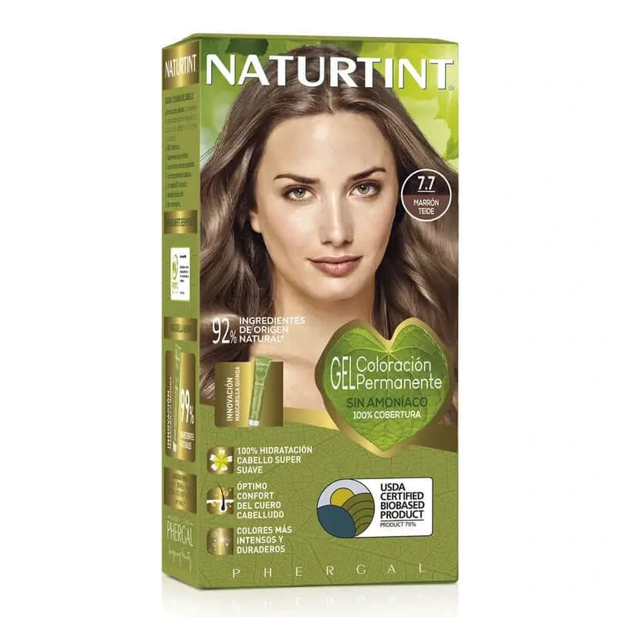 Naturtint Permanent Kleurstof Zonder Ammoniak 7.7 - Teide Bruin