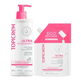 Topicrem Pack Hidratación Corporal Infinita 500 ml + Recarga