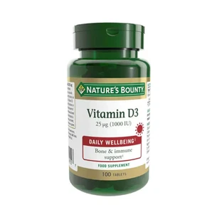 Nature's Bounty Vitamine D3 25Mcg 1000 Ui - 100 comprimés