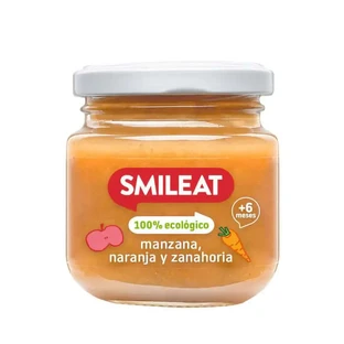 Smileat Tarrito Manzana, Naranja y Zanahoria 130 gr