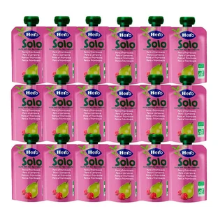 Hero Babyverpakking Perenzak Framboos Peer Solo Mnt, 18 X 100 Gr