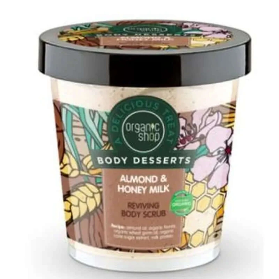 Organic Shop Exfoliërende Scrub Corp Stimul Amandel-Melk-Honing 450Ml