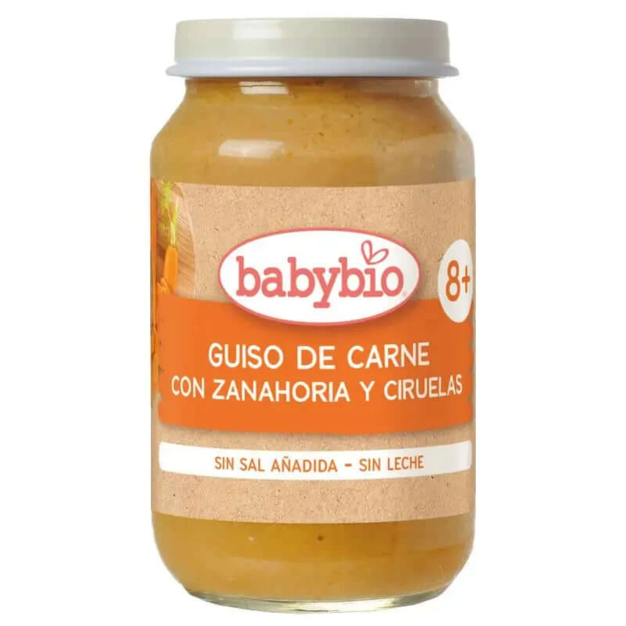 Babybio Rindergulasch mit Karotten und Pflaumen, 200 Gramm