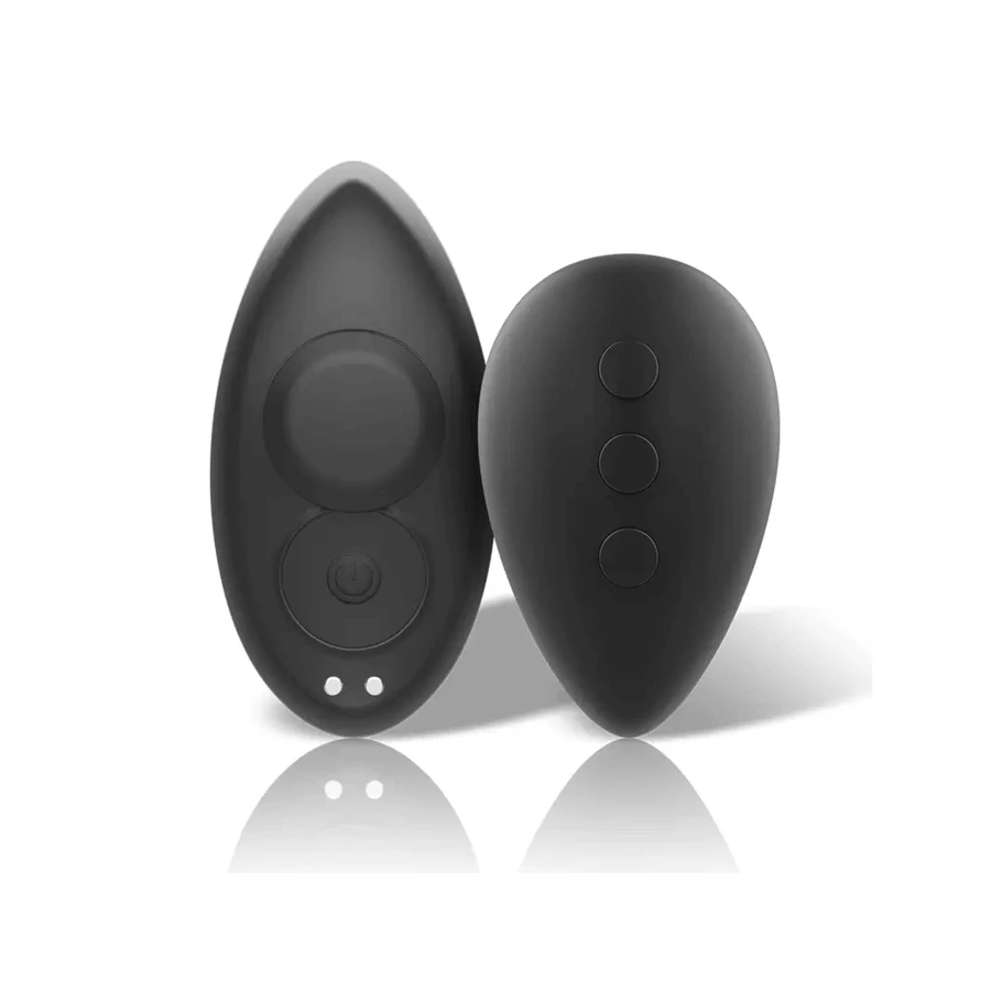 Black&Silver - Preston Silicone Vibrator reîncărcabil pentru chiloți din silicon (negru și argintiu)