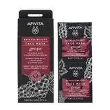 Apivita Express Beauty Grape Facial Mask - Anti-wrinkle, 2x8 ml