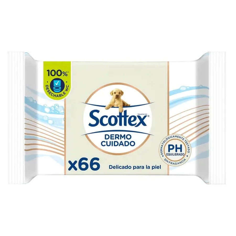 Scottex Dermo Care Feuchtes Toilettenpapier , 66 Stück