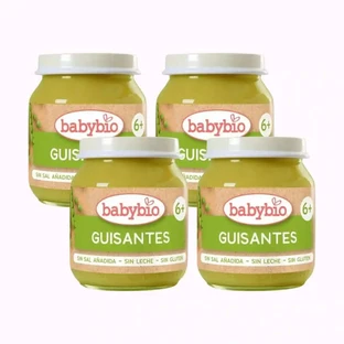 Babybio Peas, Pack 4 x 130 gr.